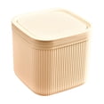 thumbnail image 2 of Mini Desktop Trash Can,Household Kitchen Desk Tube Covered Sundry Storage Cleaning Cylinder,Plastic Material,Fashionable Two Color Design,Flip Lid,Hygienic Convenient,Easy to Clean,Large Capacity, 2 of 8