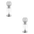 thumbnail image 3 of Wweixi Luxury Crystal Candle Holder Pillar Candlestick Ceremony Stand Decor Table Silver L 2Set, 3 of 6