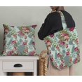 thumbnail image 5 of Soimoi Green polyester Crepe Fabric Leaves & Grandiflora Roses Floral Decor Fabric Printed Yard 52 Inch Wide, 5 of 5