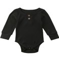 thumbnail image 1 of Newborn Multicolor Long-sleeved Buttoned Bottoming Jumpsuit Long-sleeved Knitted One-piece Suit, 1 of 7