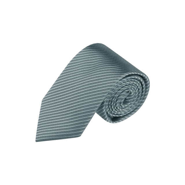 INSPIRE CHIC Men's Solid Color Narrow Stripes Necktie in silver grey, crafted from 100% polyester with a silky smooth texture. Measuring approximately 145cm (57.09 inches) long and 8cm (3.15 inches) wide, this tie is suitable for formal events like graduations, weddings, and business meetings. Its versatile solid color and subtle striped design make it a staple men's accessory for pairing with various shirts and suits.