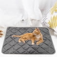thumbnail image 4 of Milaget Self Heating Pets Pad Cat Dog Cage Soft Self Warming Mat for Kitty Puppy Animals Gray 40x50cm, 4 of 7