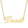 thumbnail image 1 of KISPER Collier Pendentif Prénom Personnalisé en Acier Inoxydable Plaqué Or 18K, Danielle, 1 of 6