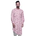 thumbnail image 2 of Atasi Kurta Traditionnel en Rayonne Imprimée à Col Mandarin pour Hommes Chemise Décontractée, 2 of 6