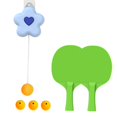 thumbnail image 3 of koolsoo Children's Indoor Hanging Table Tennis Trainer Hand Eye Coordination Paddles and Paddles, 3 of 9