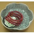 thumbnail image 3 of Bracelet Extensible Unisexe en Perles Rondes de 6 mm en Pierre Précieuse d'Agate Rouge Aura Aqua Naturelle 7 Pouces, 3 of 3