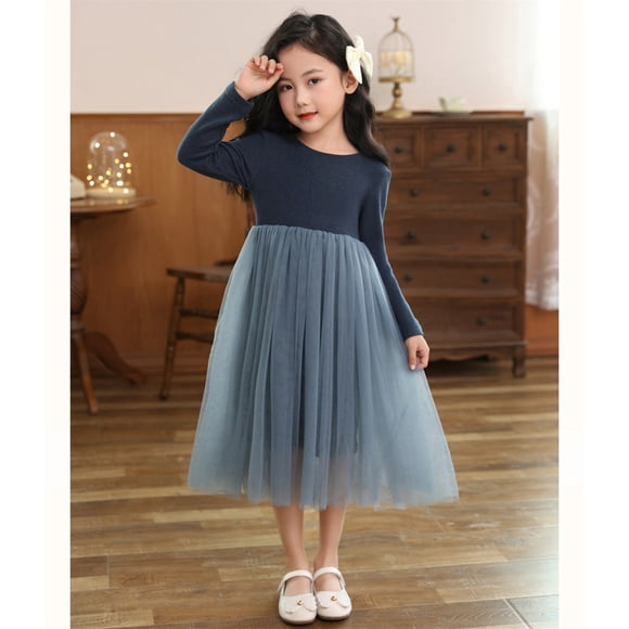 Kids Toddler Girl Spring Fall Clothes Long Sleeve Tutu Dress Dress Christmas Girls Dresses Size 7 Winter Christmas Girls Dresses Size 5-6T Girls Dresses Size 5T Girls Dresses Size 5-6 Years Old