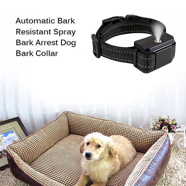 Rechargeable Spray Dog Bark Collar with Adjustable Reflective Dog Spray Anti Belt Automatic Bark Control