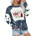 thumbnail image 1 of EGNMCR Chandail de Noël Mode Décontractée pour Femmes Manches Longues Imprimé de Noël Col Rond Couverture chandail, 1 of 6