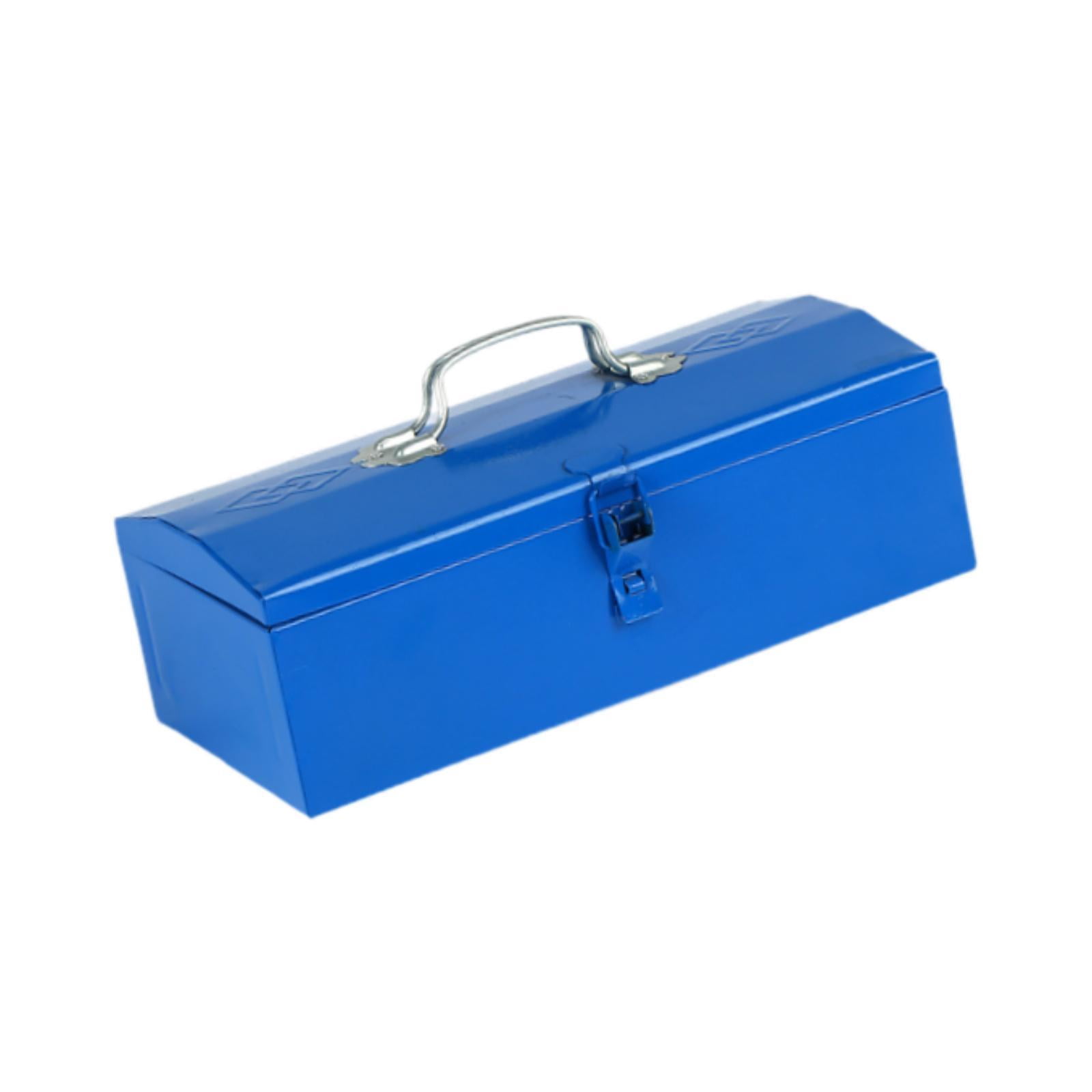 relayinert Iron Tool Box Tool Storage Case Portable Hand Tool Case for Workshop Garages