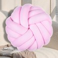thumbnail image 3 of YAOMOBB Handmade Throw Pillows Breathable Knot Pillow Ball Round Handmade Throw Pillows with Braided Design, 3 of 7