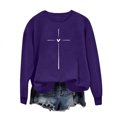 thumbnail image 2 of Yuyuzo Chandails en Molleton pour Femmes Décontractés Saint-Valentin Manches Longues Col Rond Ample Ajusté Mince Chandail Tops, 2 of 5