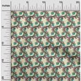thumbnail image 1 of oneOone Silk Tabby Fabric Spiral & Floral Block Decor Fabric Printed BTY 42 Inch Wide, 1 of 4