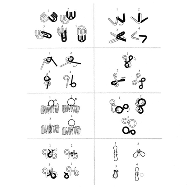8Pcs Mind Game Brain Teaser,IQ Disentanglemen Unlock Interlock Game Wire Puzzles Trick Toy for Adult & Children Toys