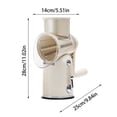 thumbnail image 3 of LSLJS Rotary Graters with Handle 5 In 1 Gourmets Cheese Graters Vegetables Slicers Manual Food Slicers with 5 Sets Replaceable Stainless Blades and Strong Suction, 3 of 9