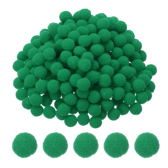 Pompons de 0,4 Po pour Bricolage, 500 Pcs Pompons pour Bricolages Boules Bouffantes en Vrac Boules Duveteuses pour Chapeaux Noël Art Bricolage, Vert Foncé