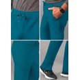 thumbnail image 4 of Adar Addition Scrubs for Men - Slim Leg Cargo Drawstring Scrub Pants - A6106 - Caribbean Blue - 3X, 4 of 8