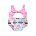 thumbnail image 1 of Maillots de Bain une Pièce pour Bébé Fille Biscuit/Cake Print Sans Manches, 1 of 8