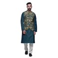 thumbnail image 1 of Atasi Ensemble de Pyjama Kurta Churidar Ethnique avec Veste Nehru Imprimée pour Hommes, 1 of 3