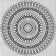 thumbnail image 1 of Ahgly Tapis d'Intérieur Lavable en Machine Carré Transitionnel Gris Platine, 7 Pieds Carré, 1 of 7