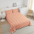 thumbnail image 3 of Erosebridal Plaid Buffalo Bedding Toddler Comforter Set, Orange Checkered Down Comforter, Rectangle Room Decor, 2 Pieces, 3 of 8