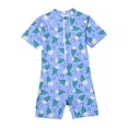 thumbnail image 2 of Pisexur Girls and Boys One Piece Rash Guard Swimsuit Kid Water Sport Short Swimsuit UPF 50+ Sun Protection Bathing Suits 1-16 Years, 2 of 5