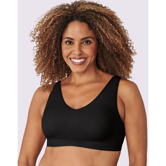 Bali Womens One Smooth All Around Smoothing Bralette, 3XL, Black 2