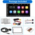 thumbnail image 2 of Stéréo de Voiture Double Din de 7 Pouces avec Apple Carplay Sans Fil et Radio Android Auto Navi, Unité de Tête avec Écran Tactile, Récepteur Bluetooth AM/FM/lien Miroir/B, 2 of 9