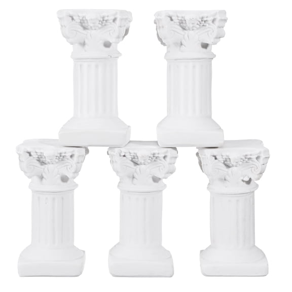 MasteelfCA 5 Pcs Statues de Pilier Romain Support de Piédestal en Résine Statues de Pilier Romain Colonne Grecque