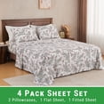 thumbnail image 3 of Gogreen Ensemble de Draps 3 Pcs à Poches Profondes pour Lit Simple s'Adapte à 14 Pouces, Microfibre Respirante Ultra Douce Ensemble de Draps Format Simple, Style Hôtel de Luxe Déco Maison Ensemble de Draps pour Lit Simple, Cadeau pour Femmes, Hommes, 3 of 11