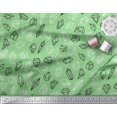 thumbnail image 2 of Soimoi Green Moss Georgette Fabric Crystal Stone Geometric Print Fabric by Yard 42 Inch Wide, 2 of 3