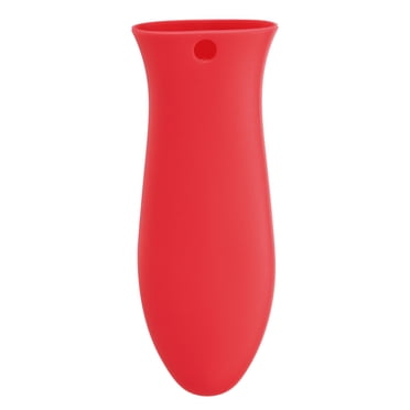 Supports de Poignées en Silicone pour Poêles Chaudes, Housses de Poignées de Poêle en Fonte, Manchon de Poignée de Poêle en Silicone, Rouge