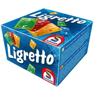 Schmidt Spiele Ligretto Jeu de cartes bleu rapide, jeu de famille en temps réel, bilingue, 2-4 joueurs, âge 8+