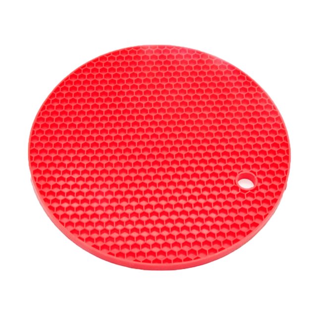 Rubber Non-Slip Heat Resistant Mat Colorful Round Coaster Cushion Rubber Non-Slip Pad Placemat Pot Holder Table Silicone Mat