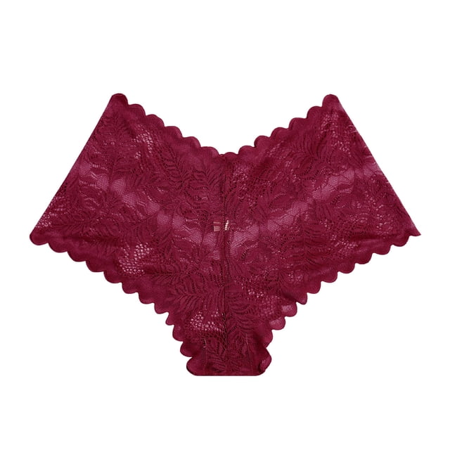 Penkiiy sous-Vêtements pour Femmes Femmes Lingerie Aguichant en Dentelle Strings Culottes sous-Vêtements pour Dames sous-Vêtements Rouges