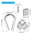 thumbnail image 2 of Unique Bargains 5/32' Wire Rope Kit, 24 Pack M4 Stainless Steel Thimbles & Clamps Crimping Loop, 2 of 7