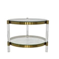 thumbnail image 3 of Funke Side Table in Silver with tempered glass, acrylic, and steel, 3 of 3