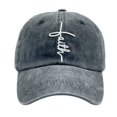 thumbnail image 2 of Embroidered Christian Jesus Cross Hat for Men Women, Vintage Washed Dad Hats Adjustable Baseball Cap, 2 of 6