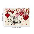 thumbnail image 3 of Wooowa Valentine's Day Printed Placemat 11.8x17.7 Inches - Heat-Resistant Table Decor for Kitchen, Home & Holiday Parties, 3 of 6