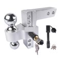 thumbnail image 4 of AP03 Adjustable Trailer Hitch Fits 2" Receiver, 6" Drop/Rise Aluminum Drop Hitch -12,500 LBS For Heavy Trucks W/Pair Locks ,Dependable Strength, 4 of 6