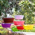 thumbnail image 3 of Breathable Hanging Flower Pot Triangular Design Plastic Smooth Surface Plant Pot Patio Decor White One Size, 3 of 13