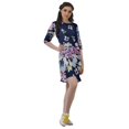 thumbnail image 3 of Moomaya Robe T-Shirt Courte Droite en Georgette Mousse pour Femmes Vêtements Grande Taille, 3 of 4