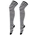 thumbnail image 1 of Kcodviy Christmas High Long Stockings Compression Stockings Women Over Knee Socks Christmas Lace Knee High Stockings Cosplay Party S Socks Knee High Long Striped Stocking Socks 1 Pair, 1 of 4