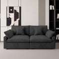 thumbnail image 1 of The Magic Home Cloud Modular Linen Sectional Sofa, Black, 1 of 14