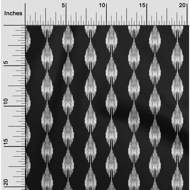 oneOone Silk Tabby Fabric Stripe Ikat Printed Craft Fabric BTY 42 Inch Wide
