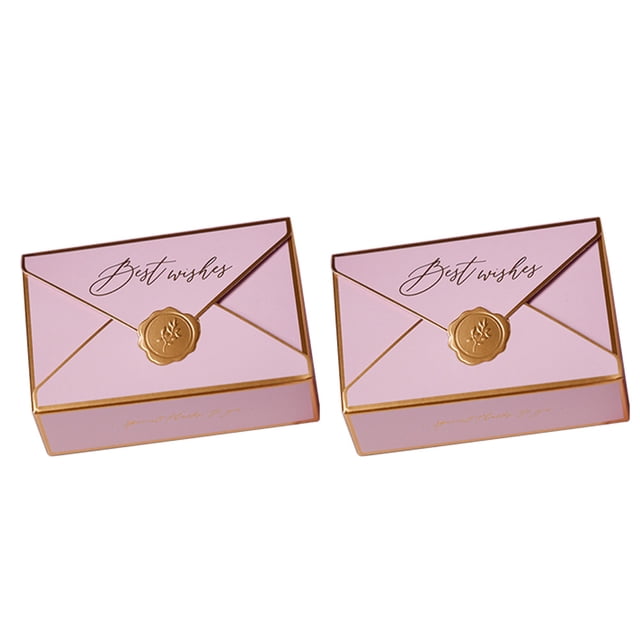 50 Pieces Envelope Candy Box European Style Snacks Wedding Birthday Anniversary Folding Pouch Party Favors Case Purple