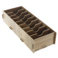 thumbnail image 1 of veasfak Wooden Card Holder, Card Case Storage Box Organizer for Office Cherry Wood, 1 of 9