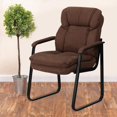 thumbnail image 2 of Scranton & Co Executive Side Guest Chair with Sled Base in Brown, 2 of 6
