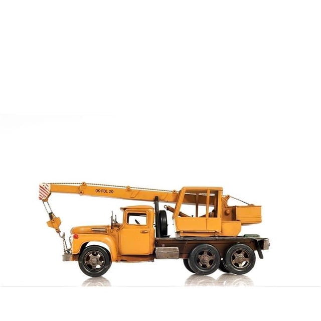 Old Modern Handicrafts AR003 Metal Handmade Tin Crane Truck Model