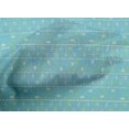 thumbnail image 4 of oneOone Tissu Popeline de Coton Turquoise Bleu Rayé & Triangle Géométrique Matériel de Robe Tissu Imprimé Tissu au Mètre 42 Pouces de Large, 4 of 4